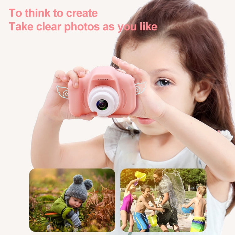 X2S 2.0 Inch LCD Screen Mini Children Camera Digital Camera, Resolution:HD Single Camera 1300W+ 32G Memory Card + Card Reader + Cartoon Stickers(Pink) - Children Cameras by PMC TechLife | Online Shopping South Africa | PMC TechLife | Buy Now Pay Later Mobicred