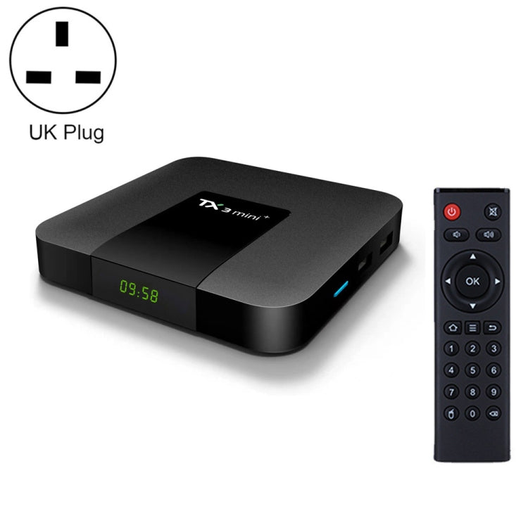 TX3 mini+  Android 11.0 Smart TV Box, Amlogic S905W2 Quad Core, Memory:4GB+64GB, 2.4GHz / 5GHz WiFi(UK Plug) - free shipping - PMC TechLife - Order now!