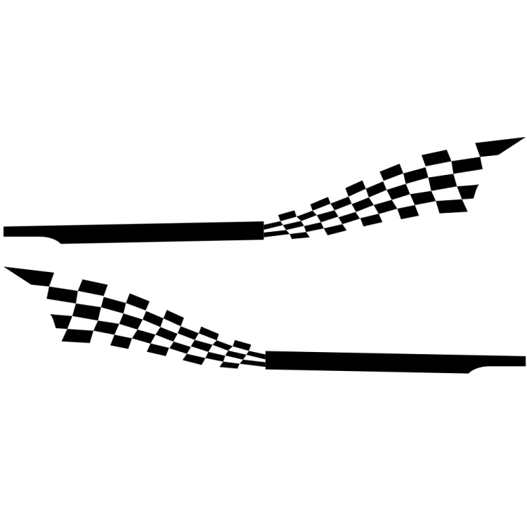 2 PCS/Set D-944 Striped Plaid Pattern Car Modified Decorative Sticker(Black) - Decorative Sticker by PMC TechLife | Online Shopping South Africa | PMC TechLife | Buy Now Pay Later Mobicred