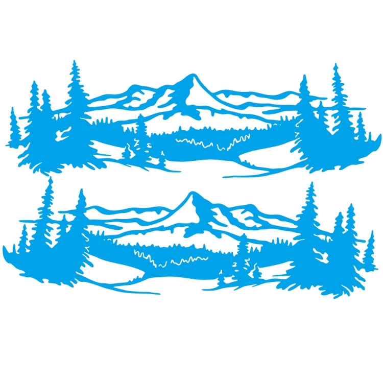 2 PCS/Set D-957 Mountains Pattern Car Modified Decorative Sticker(Blue) - free shipping - PMC TechLife - Order now!