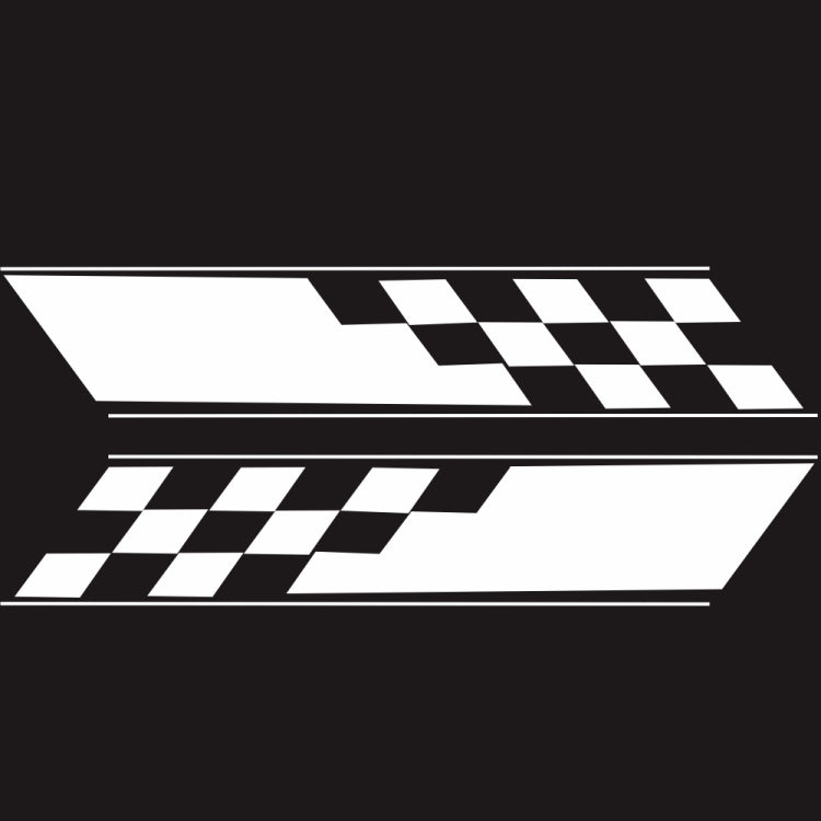 2 PCS/Set D-962 Checkered Flag Pattern Car Modified Decorative Sticker(White) - Decorative Sticker by PMC Jewellery | Online Shopping South Africa | PMC Jewellery | Buy Now Pay Later Mobicred