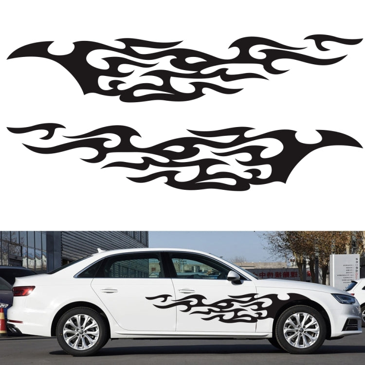 2 PCS/Set D-969 Flame Pattern Car Modified Decorative Sticker(Black) - Decorative Sticker by PMC TechLife | Online Shopping South Africa | PMC TechLife | Buy Now Pay Later Mobicred