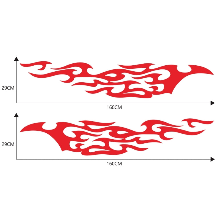 2 PCS/Set D-969 Flame Pattern Car Modified Decorative Sticker(Red) - Decorative Sticker by PMC TechLife | Online Shopping South Africa | PMC TechLife | Buy Now Pay Later Mobicred