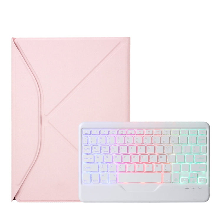 Z11BS Pen Slot Backlight Bluetooth Keyboard Leather Tablet Case For iPad Pro 11 2021/2020/2018(Pink) - For iPad Pro by PMC TechLife | Online Shopping South Africa | PMC TechLife