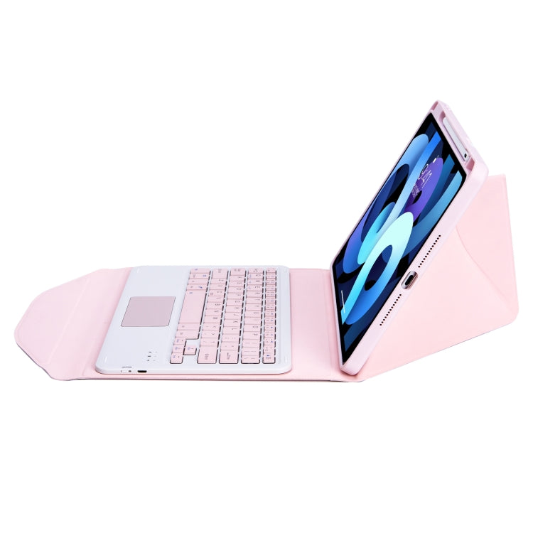 Z11B-A Pen Slot Touchpad Bluetooth Keyboard Leather Tablet Case For iPad Pro 11 2021/2020/2018(Pink) - For iPad Pro by PMC TechLife | Online Shopping South Africa | PMC TechLife