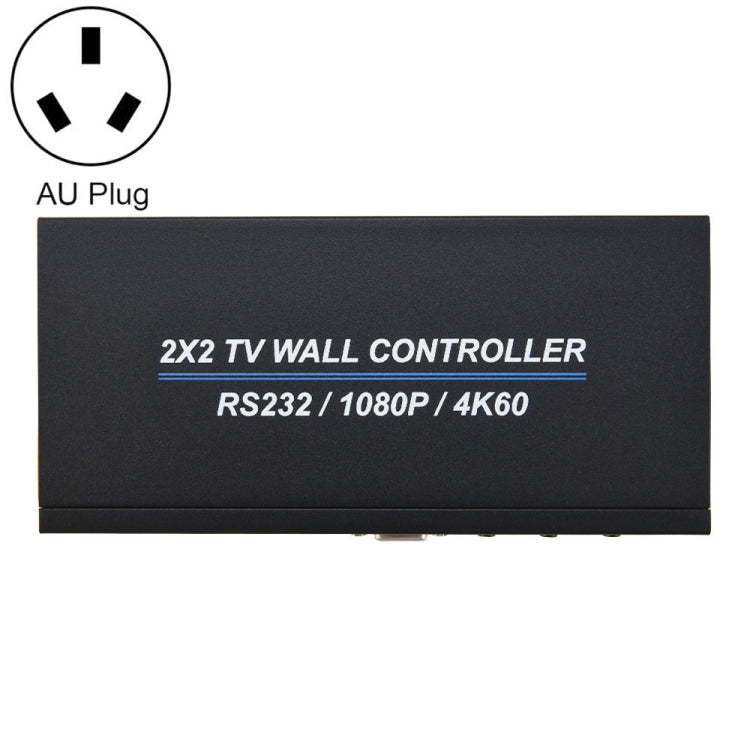 BT100 4K 60Hz 1080P 2 x 2 TV Wall Controller, Plug Type:AU Plug(Black) - Splitter by PMC Jewellery | Online Shopping South Africa | PMC Jewellery | Buy Now Pay Later Mobicred