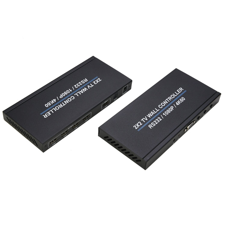 BT100 4K 60Hz 1080P 2 x 2 TV Wall Controller, Plug Type:AU Plug(Black) - Splitter by PMC Jewellery | Online Shopping South Africa | PMC Jewellery | Buy Now Pay Later Mobicred