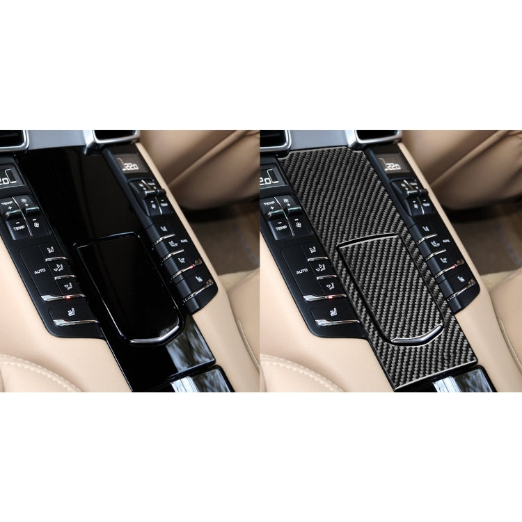 Car Carbon Fiber Rear Seat Multimedia Panel Decorative Sticker for Porsche Panamera 2010-2016, Left and Right Drive - Car Interior Mouldings by PMC Jewellery | Online Shopping South Africa | PMC Jewellery | Buy Now Pay Later Mobicred