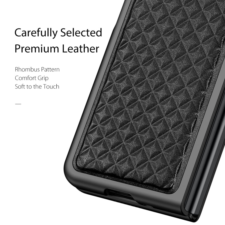 For Samsung Galaxy Z Fold3 5G DUX DUCIS Venice Series Shockproof Genuine Leather Phone Case(Black) - Galaxy Phone Cases by DUX DUCIS | Online Shopping South Africa | PMC Jewellery | Buy Now Pay Later Mobicred