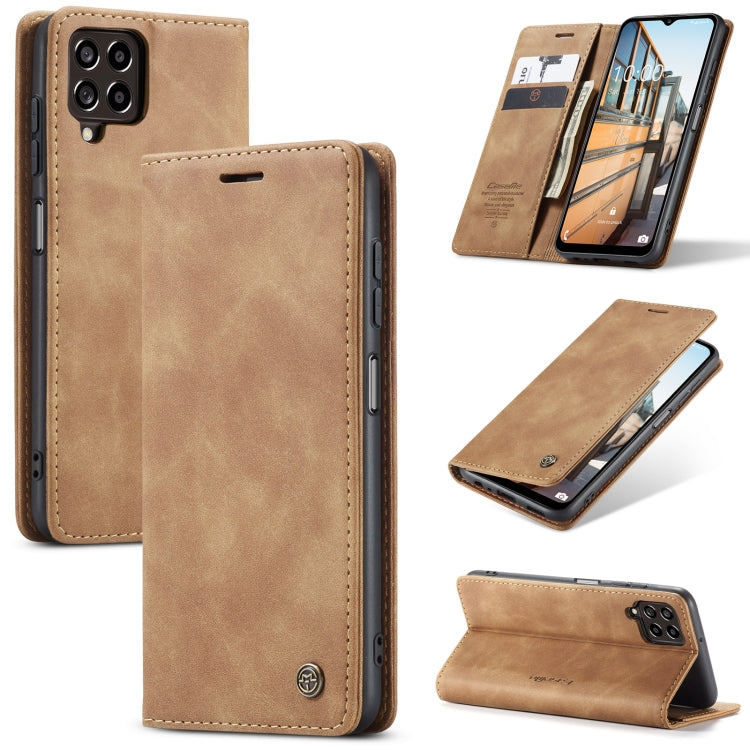 For Samsung Galaxy M33 5G CaseMe 013 Multifunctional Horizontal Flip Leather Phone Case(Brown) - Galaxy Phone Cases by CaseMe | Online Shopping South Africa | PMC Jewellery | Buy Now Pay Later Mobicred