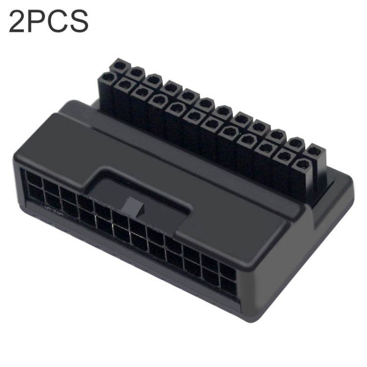 2 PCS ATX 24Pin 90 Degree Power Plug Adapter - Others by PMC TechLife | Online Shopping South Africa | PMC TechLife | Buy Now Pay Later Mobicred