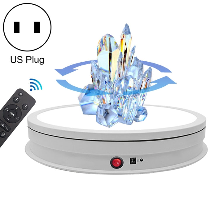 42cm LED Light Electric Rotating Display Stand Turntable, Power Plug:US Plug(White) -  by PMC TechLife | Online Shopping South Africa | PMC TechLife | Buy Now Pay Later Mobicred