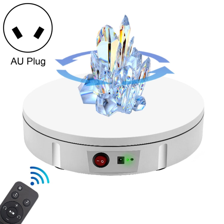 30cm Charging Rotating Display Stand Video Shooting Turntable, Load: 100kg, Power Plug:AU Plug(White) -  by PMC TechLife | Online Shopping South Africa | PMC TechLife | Buy Now Pay Later Mobicred