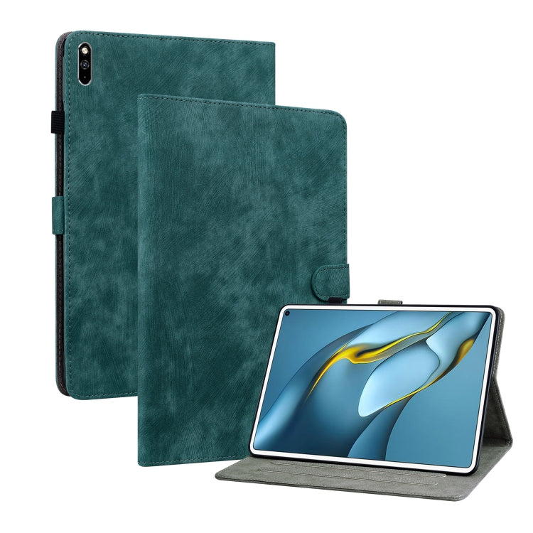 For Huawei MatePad Pro 10.8 2021/2018 Tiger Pattern PU Tablet Case(Dark Green) - Huawei by PMC TechLife | Online Shopping South Africa | PMC TechLife | Buy Now Pay Later Mobicred