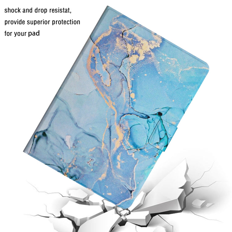 For Huawei MediaPad M5 Lite Marble Pattern Smart Leather Tablet Case(Blue) - Huawei by PMC TechLife | Online Shopping South Africa | PMC TechLife | Buy Now Pay Later Mobicred