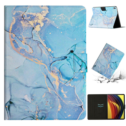 For Lenovo Tab P11 Marble Pattern Smart Leather Tablet Case(Blue) - Lenovo by PMC Jewellery | Online Shopping South Africa | PMC Jewellery | Buy Now Pay Later Mobicred