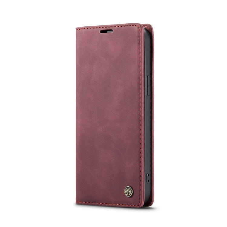 For iPhone 14 Pro Max CaseMe-013 Multifunctional Retro Frosted Leather Phone Case (Wine Red) - free shipping - PMC TechLife - Order now!