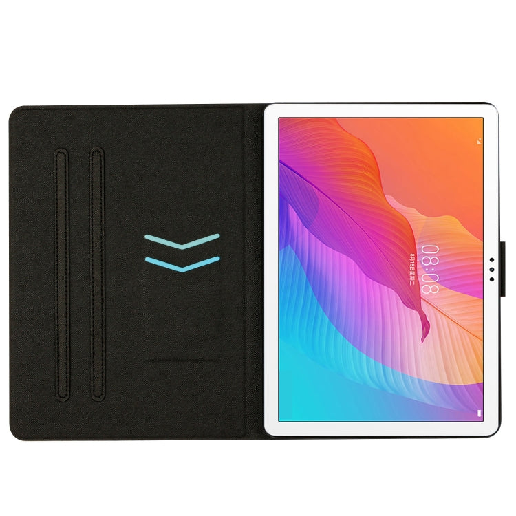 For Huawei MatePad T10s Marble Pattern Leather Tablet Case(Pink Blue) - Huawei by PMC TechLife | Online Shopping South Africa | PMC TechLife | Buy Now Pay Later Mobicred