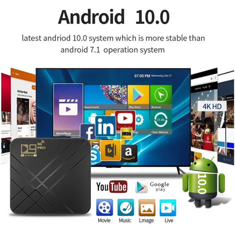 D9 PRO 2.4G/5G WIFI 4K HD Android TV Box, Memory:8GB+128GB(AU Plug) - Amlogic S905 by PMC TechLife | Online Shopping South Africa | PMC TechLife | Buy Now Pay Later Mobicred