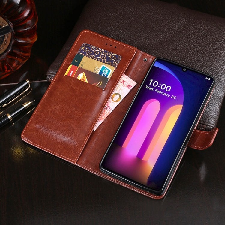 For LG V60 ThinQ idewei Crazy Horse Texture Horizontal Flip Leather Case with Holder & Card Slots & Wallet(Dark Blue) - LG by idewei | Online Shopping South Africa | PMC Jewellery | Buy Now Pay Later Mobicred