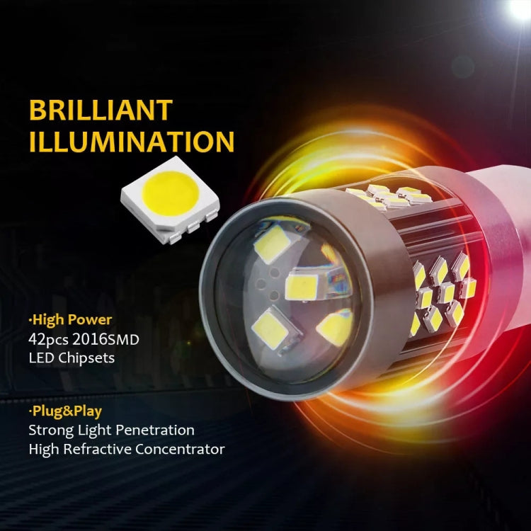 1 Pair 9005 12V 7W Continuous Car LED Fog Light(Orange Light) - Fog / Driving Lights by PMC TechLife | Online Shopping South Africa | PMC TechLife | Buy Now Pay Later Mobicred