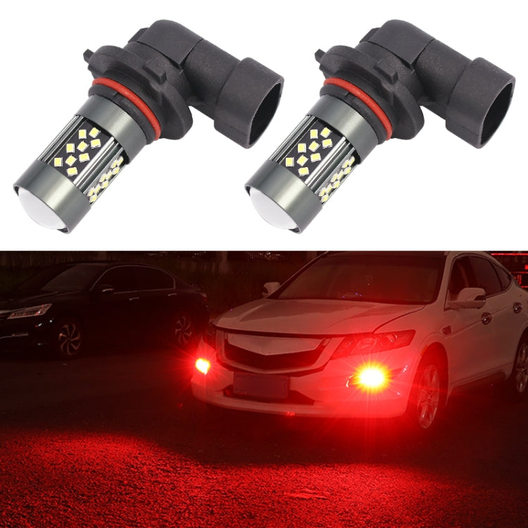 1 Pair 9006 12V 7W Continuous Car LED Fog Light(Red Light) - Fog / Driving Lights by PMC Jewellery | Online Shopping South Africa | PMC Jewellery | Buy Now Pay Later Mobicred