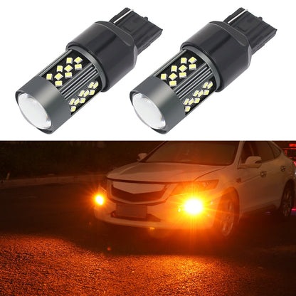 1 Pair 7443 12V 7W Strobe Car LED Fog Light(Orange Light) - Fog / Driving Lights by PMC Jewellery | Online Shopping South Africa | PMC Jewellery | Buy Now Pay Later Mobicred