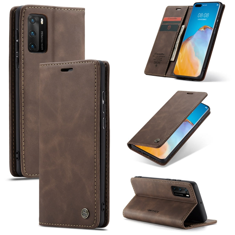 For Huawei P40 CaseMe-013 Multifunctional Horizontal Flip Leather Case with Card Slot & Holder & Wallet(Coffee) - Huawei Cases by CaseMe | Online Shopping South Africa | PMC Jewellery | Buy Now Pay Later Mobicred