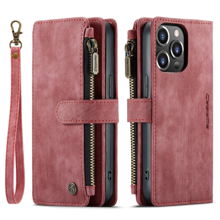 For iPhone 14 Pro CaseMe C30 Multifunctional Phone Leather Case(Red) - iPhone 14 Pro Cases by CaseMe | Online Shopping South Africa | PMC Jewellery | Buy Now Pay Later Mobicred