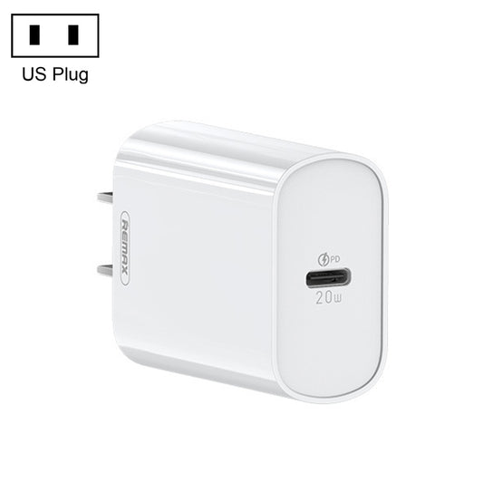 REMAX RP-U70 Jane Series 20W USB-C/Type-C PD Fast Charger, Specification:US Plug(White) - USB Charger by REMAX | Online Shopping South Africa | PMC Jewellery | Buy Now Pay Later Mobicred