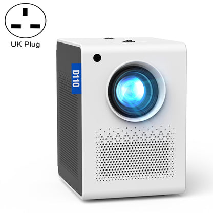 D110 180 ANSI Lumens Mini LED+LCD Smartphone Wireless Screen Mirroring Projector, Plug Type:UK Plug(White) - Mini Projector by PMC Jewellery | Online Shopping South Africa | PMC Jewellery | Buy Now Pay Later Mobicred