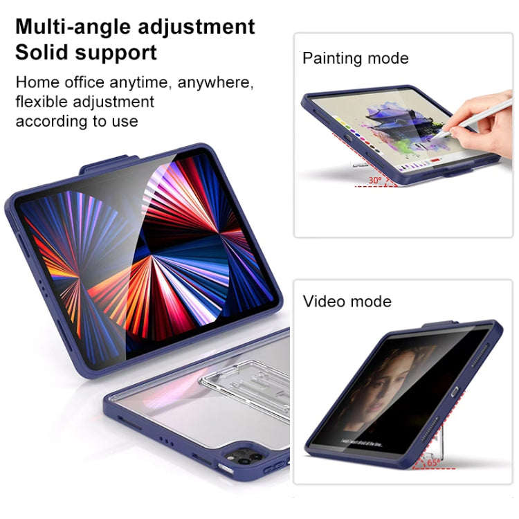Mutural Transparent Holder Tablet Case For iPad Air 2022/ 2020 10.9(Blue) - free shipping - PMc TechLife - Order now!