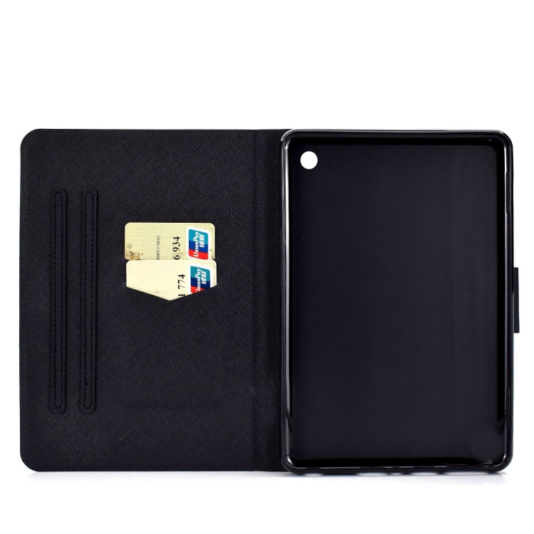 For Amazon Kindle Fire 7 2022 Electric Horizontal Flat Painted Leather Tablet Case(White Rabbit) - Amazon by PMC TechLife | Online Shopping South Africa | PMC TechLife | Buy Now Pay Later Mobicred