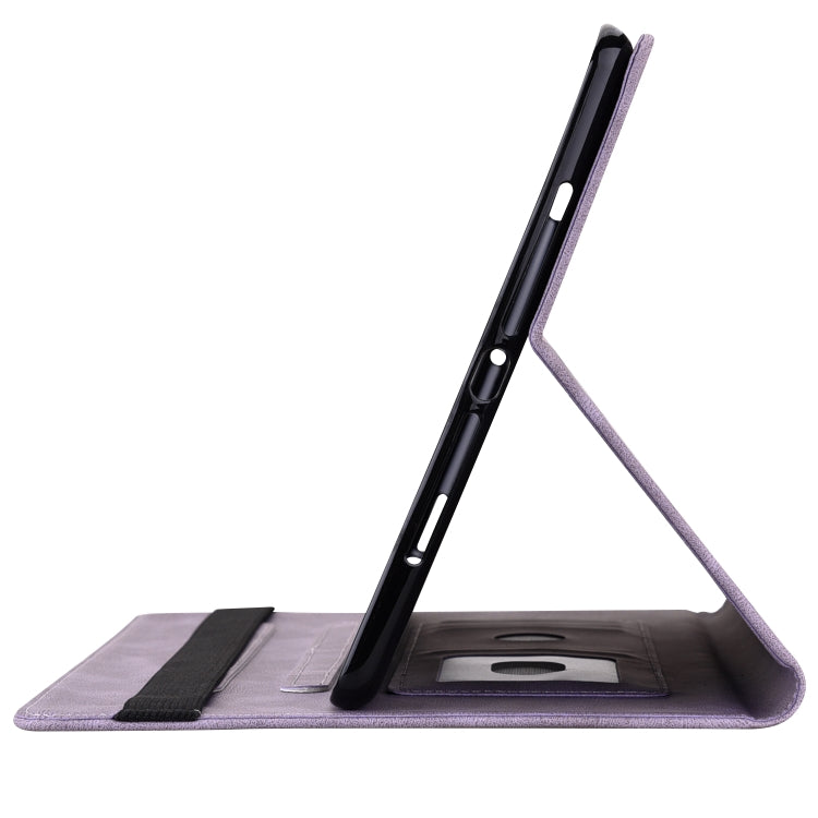 For Nokia T10 Butterfly Flower Embossed Leather Tablet Case(Purple) - Nokia by PMC TechLife | Online Shopping South Africa | PMC TechLife | Buy Now Pay Later Mobicred