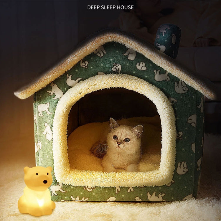 House Type Universal Removable and Washable Pet Dog Cat Bed Pet Supplies, Size:L(Brown Igloo) - Beds by PMC TechLife | Online Shopping South Africa | PMC TechLife | Buy Now Pay Later Mobicred