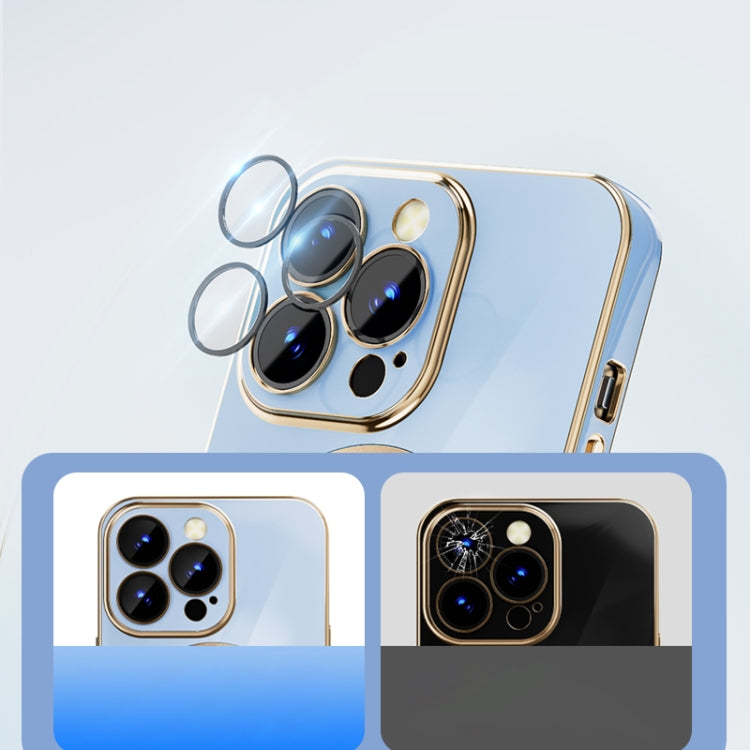 For iPhone 14 Pro Max 6D Gold Plated Magsafe Magnetic Phone Case (Sierra Blue) - iPhone 14 Pro Max Cases by PMC TechLife | Online Shopping South Africa | PMC TechLife