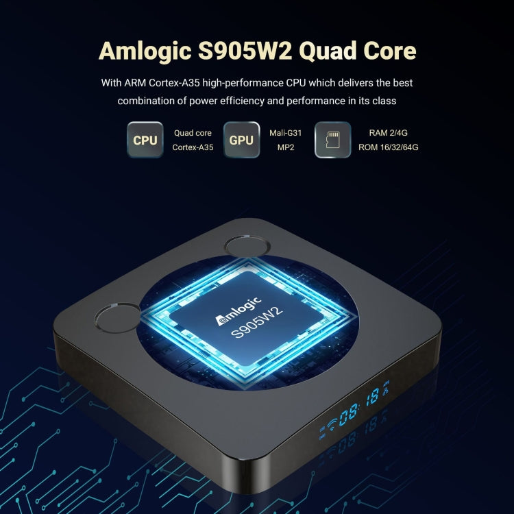 G96max Smart 4K HD Android 11.0 TV Box, Amlogic S905W2 Quad Core ARM Cortex A35, Support Dual Band WiFi, HDMI, RJ45, Capacity:2GB+16GB(US Plug) - Amlogic S905 by PMC Jewellery | Online Shopping South Africa | PMC Jewellery | Buy Now Pay Later Mobicred