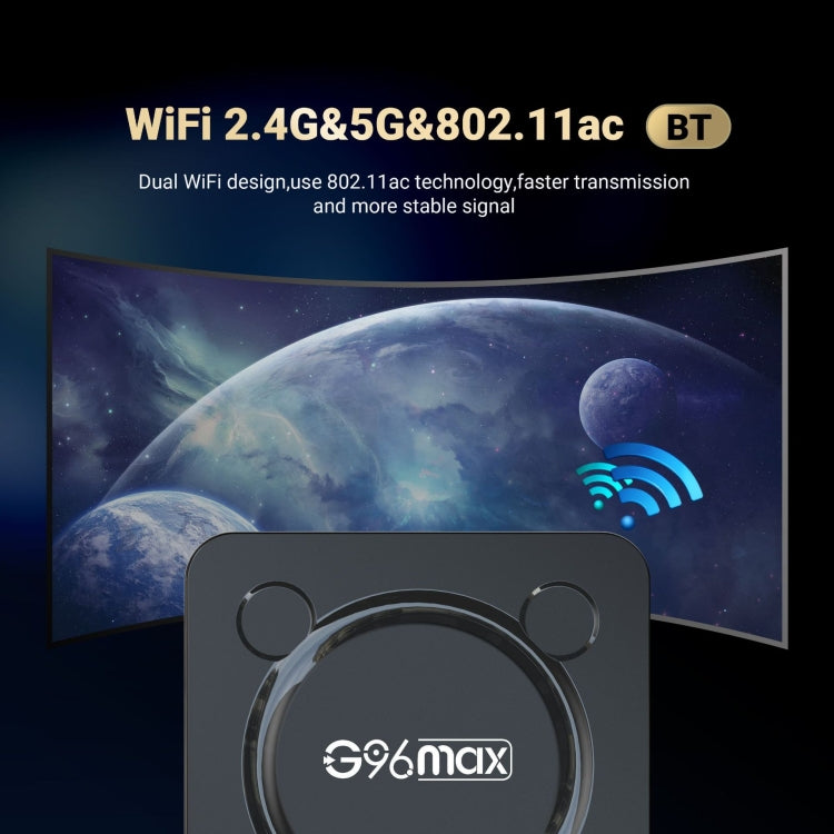 G96max Smart 4K HD Android 11.0 TV Box, Amlogic S905W2 Quad Core ARM Cortex A35, Support Dual Band WiFi, HDMI, RJ45, Capacity:4GB+32GB(US Plug) - Amlogic S905 by PMC Jewellery | Online Shopping South Africa | PMC Jewellery | Buy Now Pay Later Mobicred