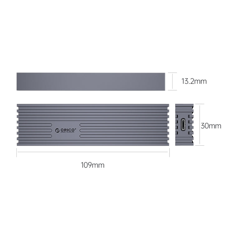 ORICO M231C3-GY M.2 NGFF SSD Enclosure(Grey) - HDD Enclosure by ORICO | Online Shopping South Africa | PMC Jewellery | Buy Now Pay Later Mobicred