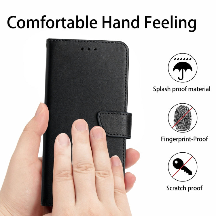 For Tecno Camon 18i Genuine Leather Fingerprint-proof Horizontal Flip Phone Case(Black) - Tecno Cases by PMC TechLife | Online Shopping South Africa | PMC TechLife | Buy Now Pay Later Mobicred