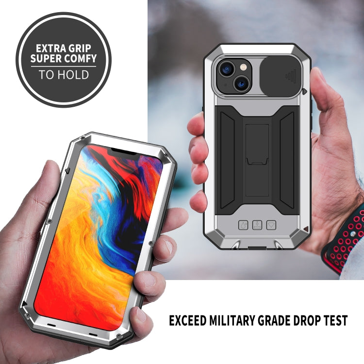 For iPhone 14 Plus R-JUST Shockproof Life Waterproof Dust-proof Case (Silver) - iPhone 14 Plus Cases by R-JUST | Online Shopping South Africa | PMC Jewellery