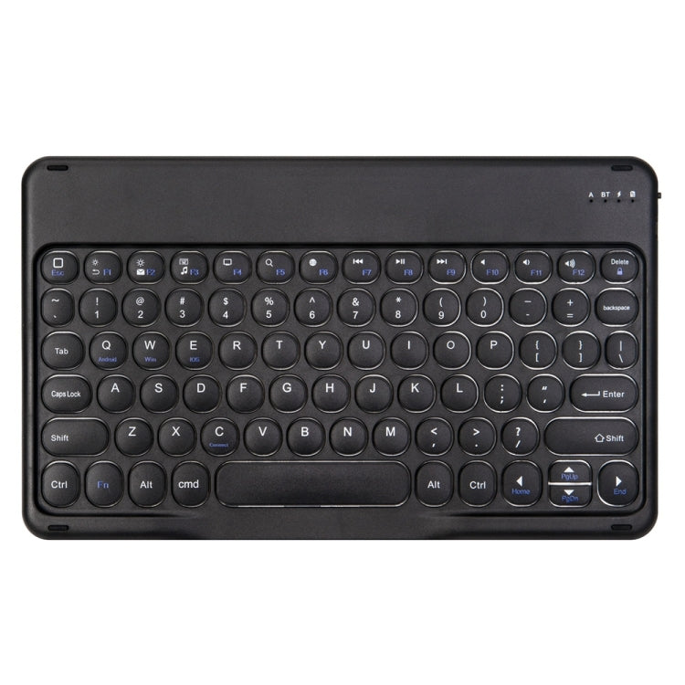 Round Cap Bluetooth Keyboard Leather Case with Pen Slot, without Touchpad For Samsung Galaxy Tab S7(Black+Black Keyboard) - Samsung Keyboard by PMC TechLife | Online Shopping South Africa | PMC TechLife