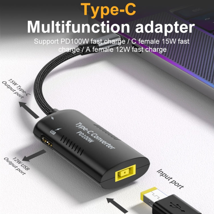 DC7406 + Type-C + USB Female to Type-C Multifunction Apapter - Cable & Adapters by PMC Jewellery | Online Shopping South Africa | PMC Jewellery | Buy Now Pay Later Mobicred