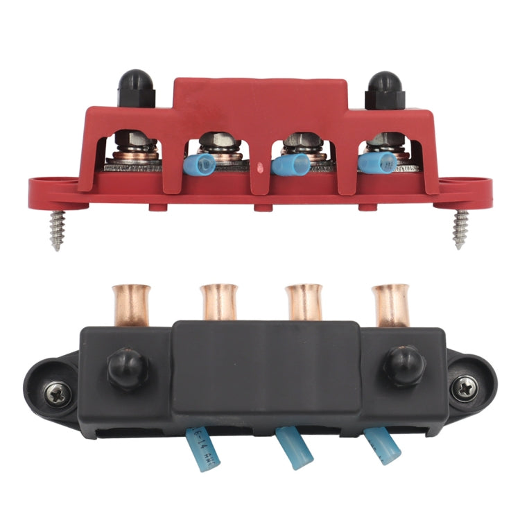 Black M10 Stud RV Ship High Current Power Distribution Terminal Block with Accessories - Fuse by PMC TechLife | Online Shopping South Africa | PMC TechLife | Buy Now Pay Later Mobicred