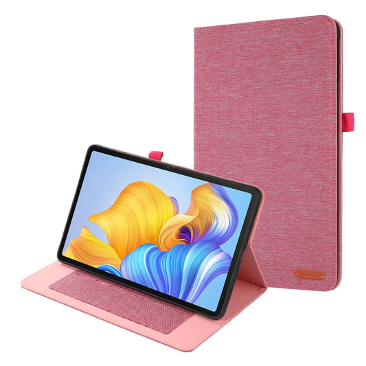 For Honor Pad 8 Fabric PU + TPU Flip Tablet Leather Case(Rose Red) - Honor by PMC Jewellery | Online Shopping South Africa | PMC Jewellery | Buy Now Pay Later Mobicred