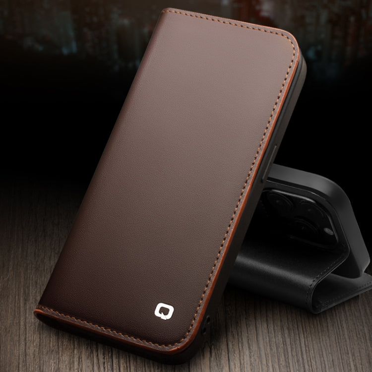 For iPhone 14 Pro QIALINO Business Horizontal Flip PU Phone Case(Black) - free shipping - PMC TechLife - Order now!