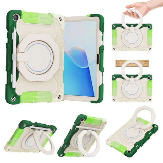 For Huawei MatePad T 10s / T10 Armor Contrast Color Silicone + PC Tablet Case(Rainbow Green) - Huawei by PMC Jewellery | Online Shopping South Africa | PMC Jewellery | Buy Now Pay Later Mobicred