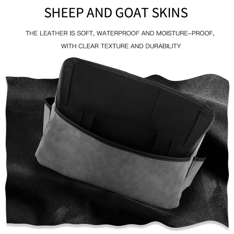 Car Center Console Hanging Bag Sheepskin Leather Storage Bag(Black) - Seat Accessories by PMC TechLife | Online Shopping South Africa | PMC TechLife | Buy Now Pay Later Mobicred