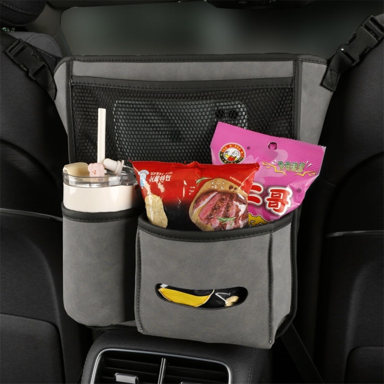 Car Center Console Hanging Bag Sheepskin Leather Storage Bag(Brown) - Seat Accessories by PMC TechLife | Online Shopping South Africa | PMC TechLife | Buy Now Pay Later Mobicred