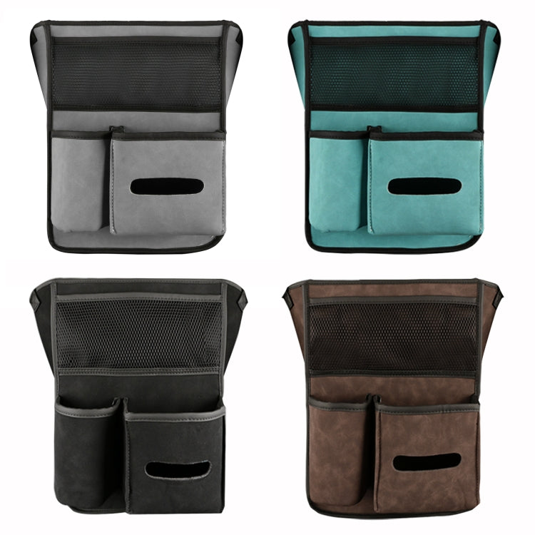 Car Center Console Hanging Bag Sheepskin Leather Storage Bag(Grey) - free shipping - PMC TechLife - Order now!